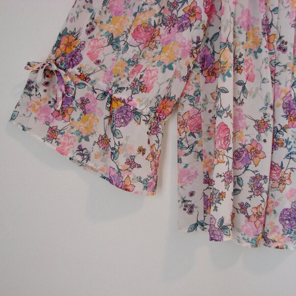 Tularosa REVOLVE Floral Mini Dress Off Shoulder Boho Romantic Tunic Top Size XS - Picture 10 of 14